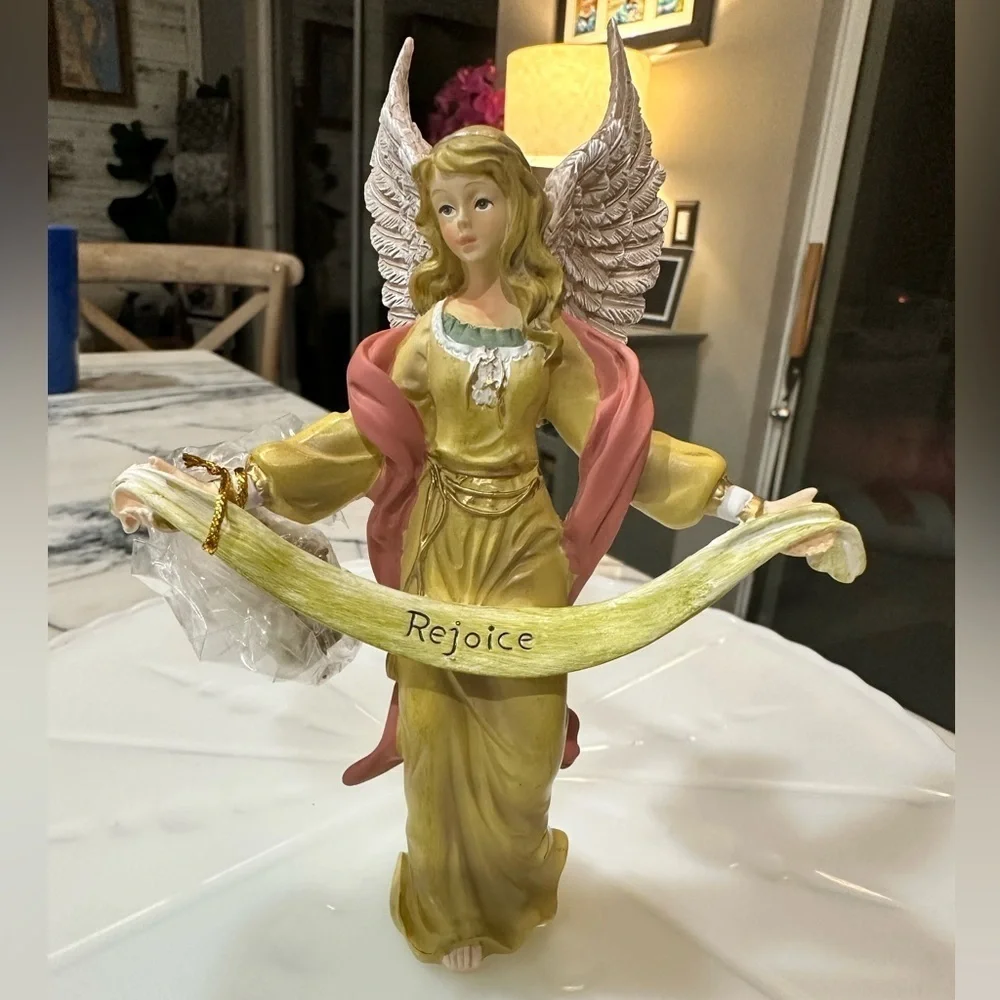 Thomas Kinkade’s Nativity Collection “Angel with Banner” & “Sitting Camel” NIB